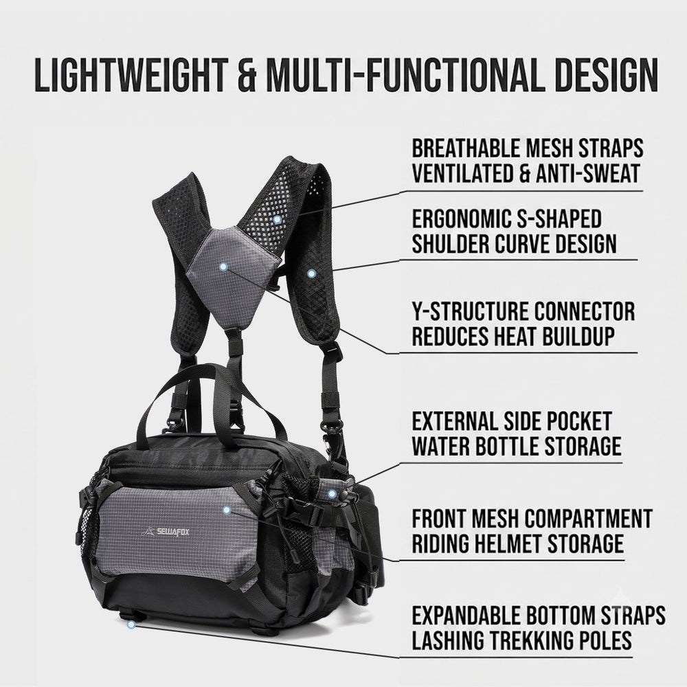 TriCarry - Ultralight Convertible Sling Bag For Hiking, Cycling & Travel