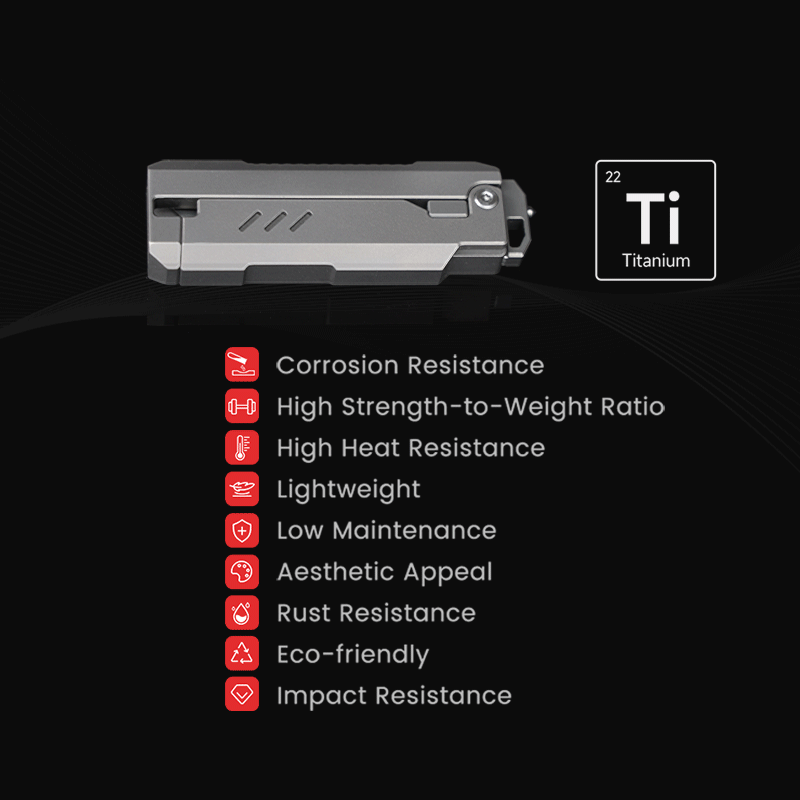 JetFlick Titanium Gravity Knife – Unique Opening EDC Folding Knife