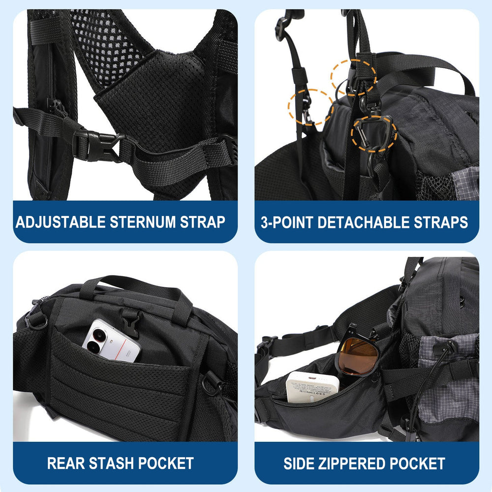 TriCarry - Ultralight Convertible Sling Bag For Hiking, Cycling & Travel