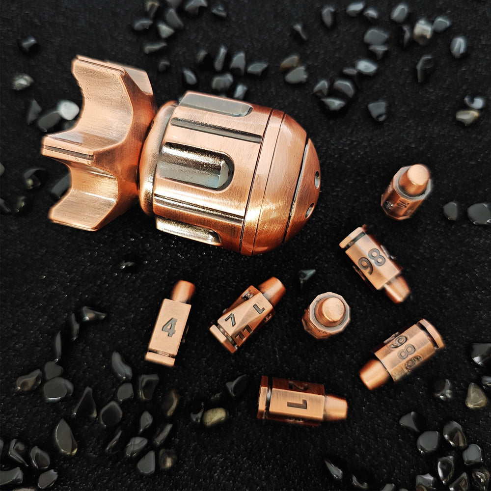 RocketDice – EDC Fidget Toy Rotating Metal Dice Set
