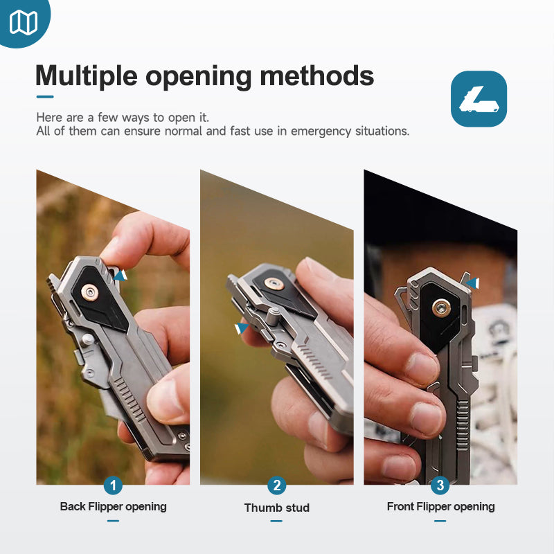 Phantom 2.0 Titanium Folding Knife – EDC Utility Knife Enhanced Design