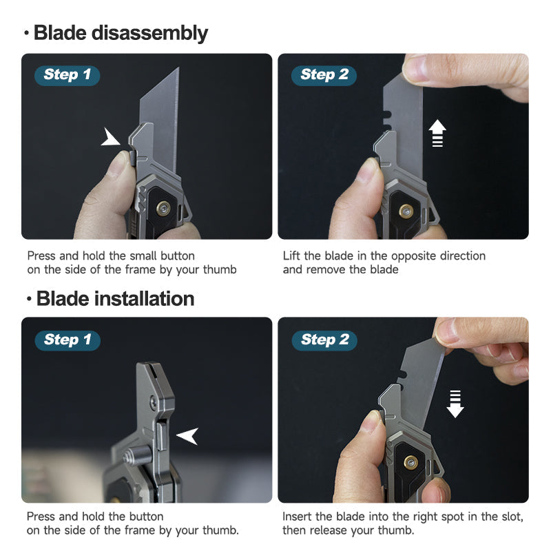 Phantom 2.0 Titanium Folding Knife – EDC Utility Knife Enhanced Design