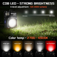 NovaFlare Camp LED Flashlight: 3500LM Magnetic & Rechargeable 5 Modes, 15H Runtime
