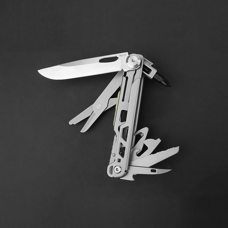 The Pioneer: D2 Steel 8-in-1 Pocket Outdoor Multi-Tool EDC Gear